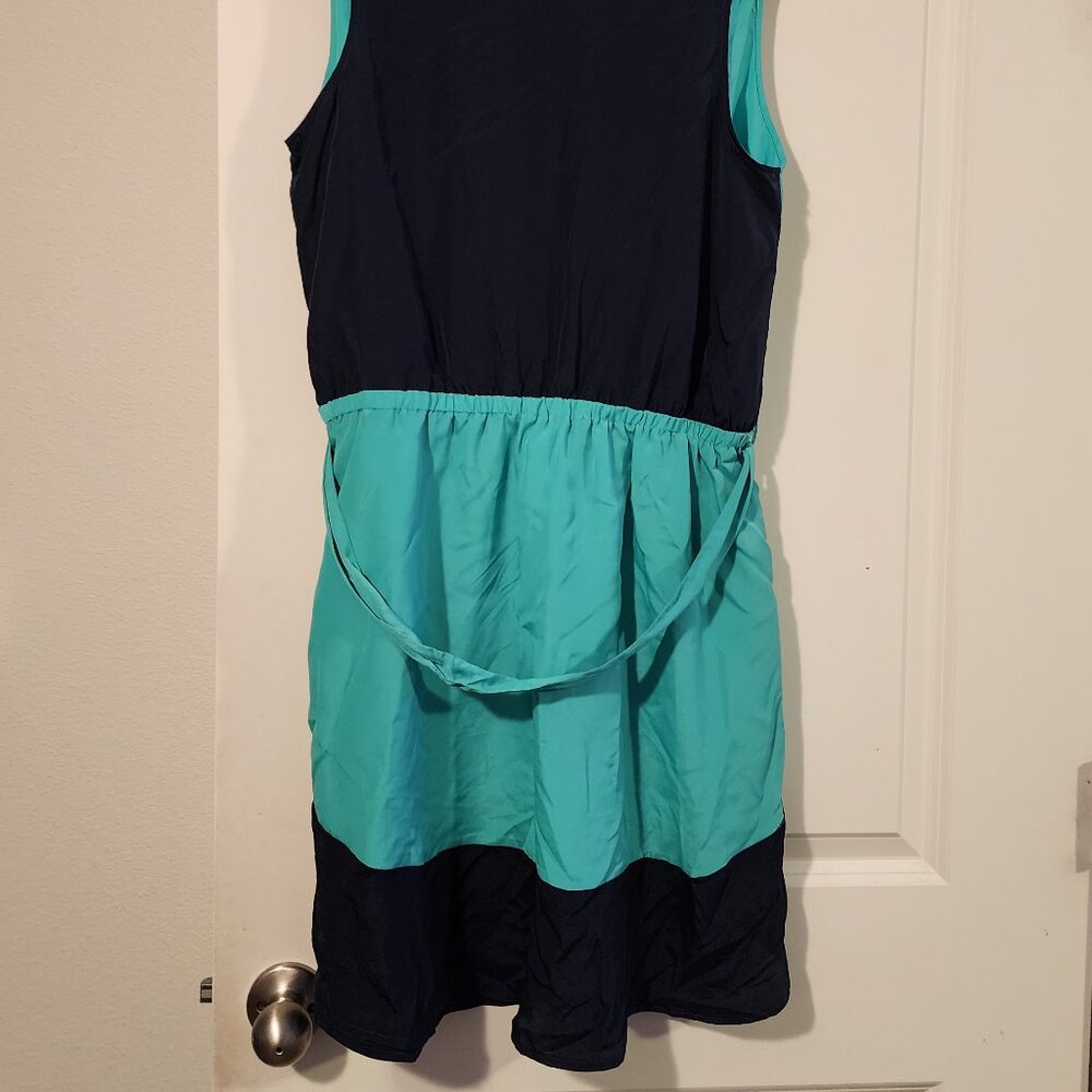 CLEARANCE - EUC Women's XL teal Merona shift colorblock dress - Picture 10 of 16